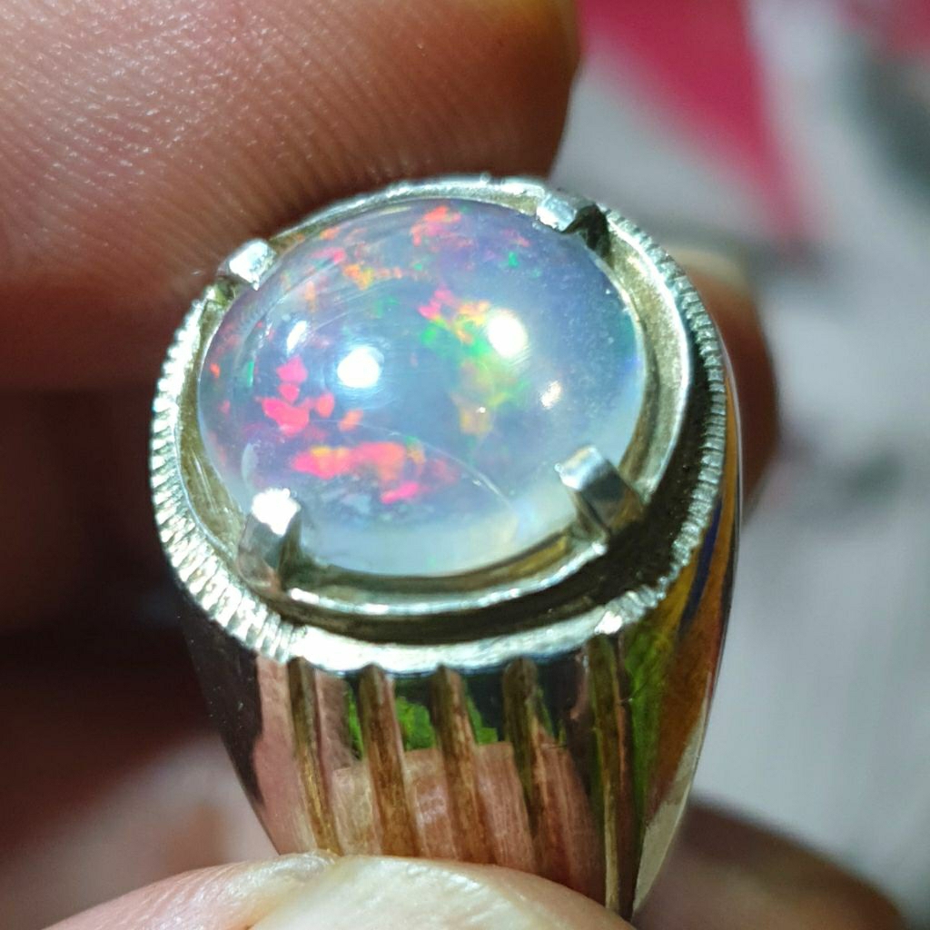 batu cincin kalimaya crystal glass asli banten