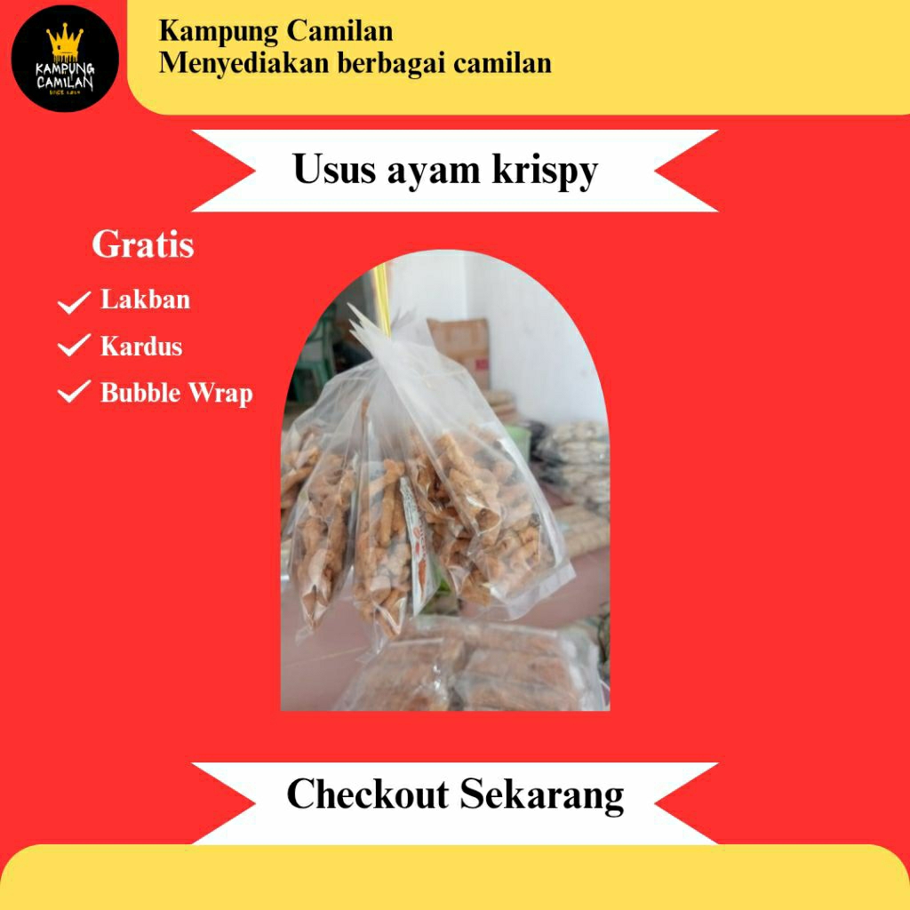 

USUS AYAM CRISPY RENYAH DAN GURIH 10 PCS