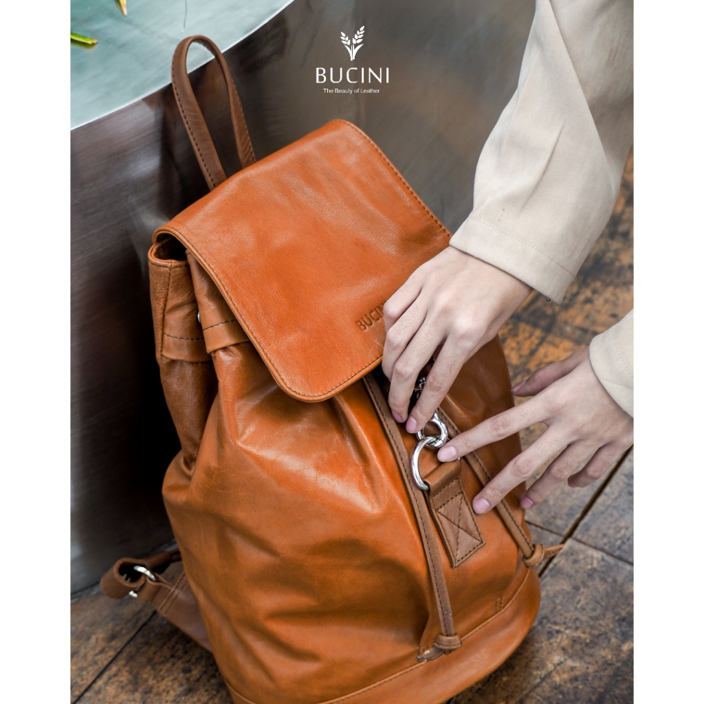 Leather Backpack I Tas Ransel Kulit Wanita BUCINI Sedayu