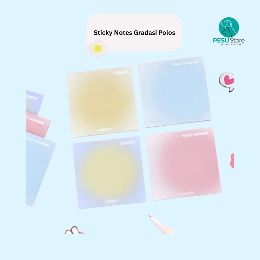 

Sticky Notes Gradasi Warna 50 Lembar - Kertas Catatan Tempel Estetik / Memo Note Tempelan Polos