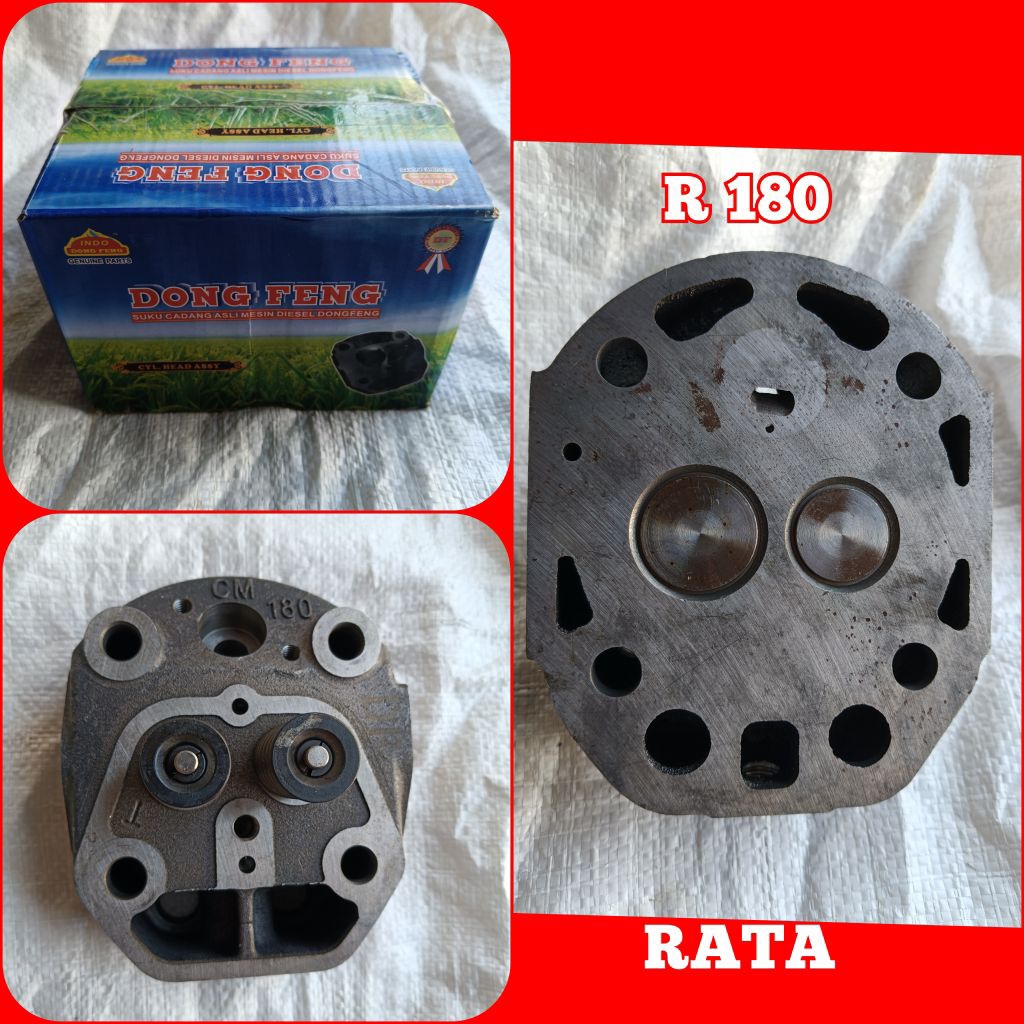 Cylinder head komplit mesin diesel Dongfeng R180 mesin 8pk ASLI DONGFENG