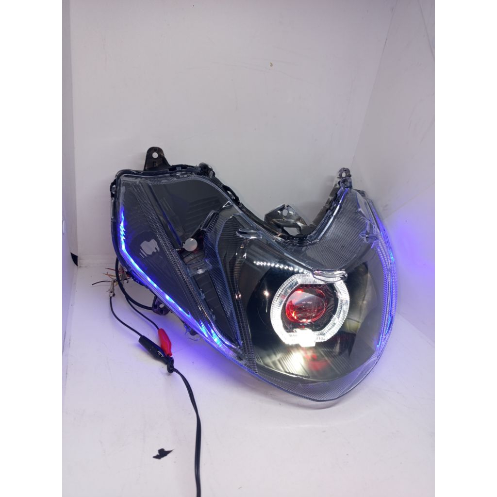 Reflektor lampu depan mio m3 lampu ala biled plus alis runing fullset