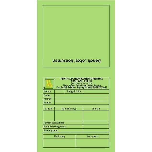 

ES88 KARTU ANGSURAN BARANG/KARTU ANGSURAN HOME KREDIT