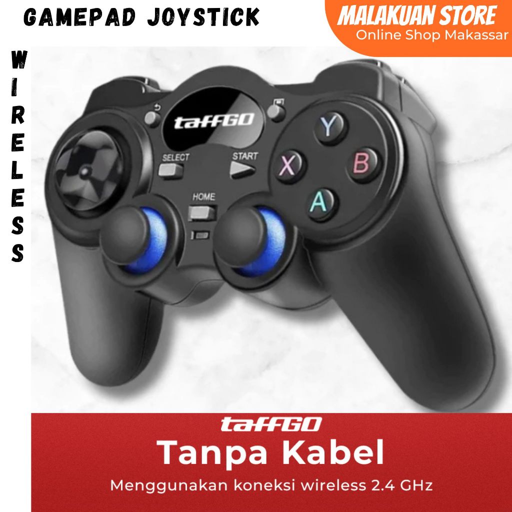 Joystick Game / Wireless Gamepad 2.4 GHz untuk Smart TV Box TaffGO / Stik Game Laptop Komputer HP