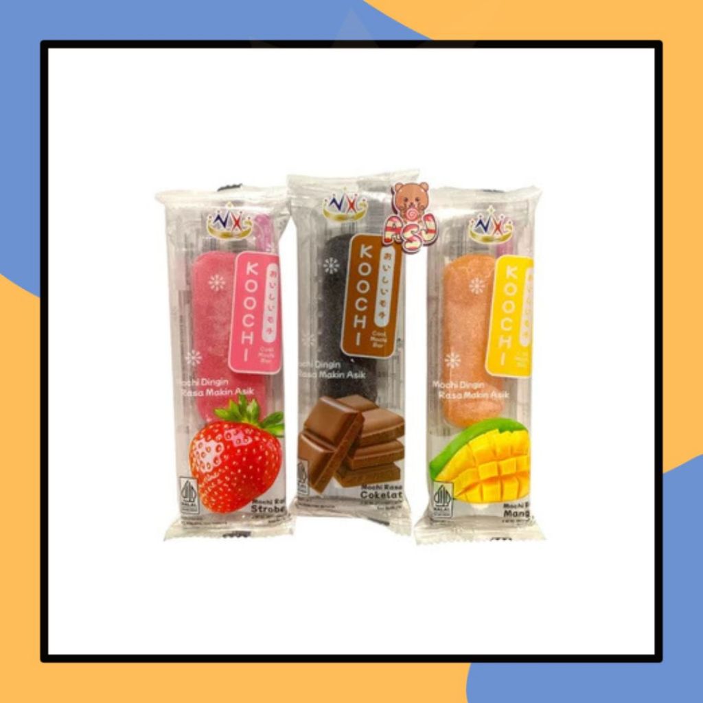 

Koochi Mochi Stik Bar 33gr Dingin Stick Cool Moci Bar Rasa Strawberry Chocolate Mango Kochi Koci
