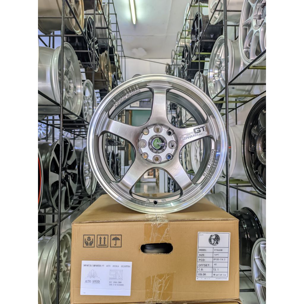 Velg Advan Gt R16 Pcd 4 x 100/114 Lebar 7 Et 40