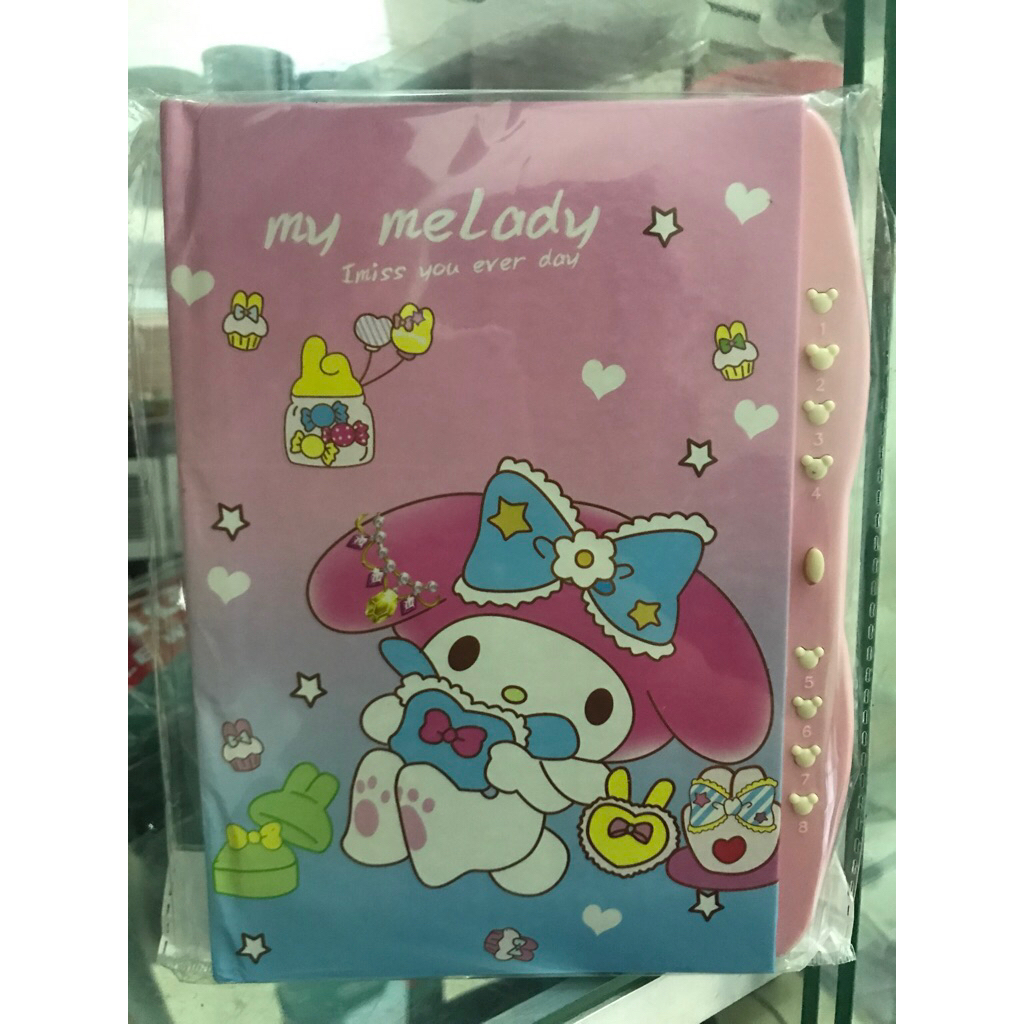 

Buku Jurnal Diary anak My melody dengan Pengunci Lock Angka
