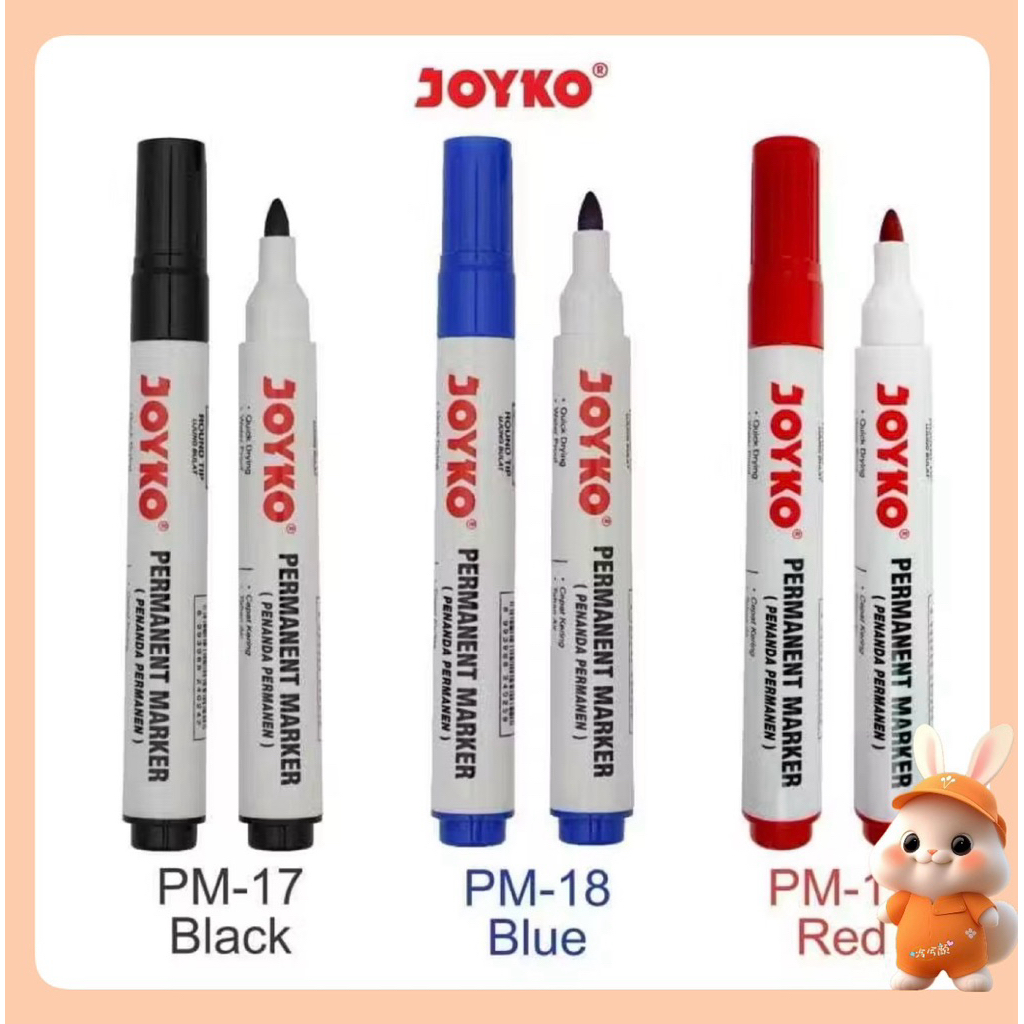 

BBS JOYKO PERMANENT MARKER SPIDOL PM -17-18-19 PERMANEN ROUND TIP