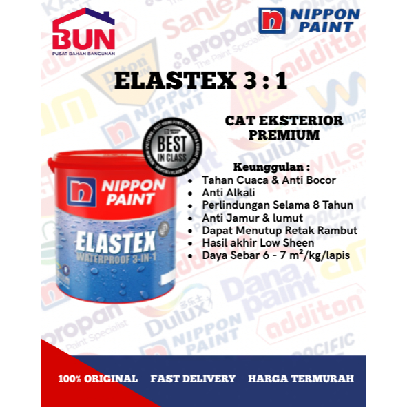 CHAMELEON BGG 1798T 20 KG / SAGE GREEN CAT TEMBOK EKSTERIOR NIPPON PAINT / ELASTEX PAILAN