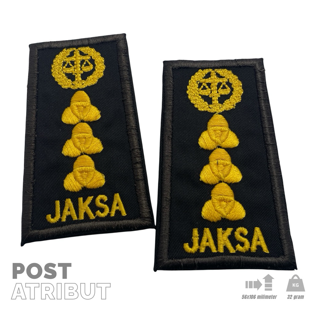 Pangkat PDH  4A-4B Bordir JAKSA / Pangkat JAKSA Terbaru / Atribut JAKSA / Post Atribut