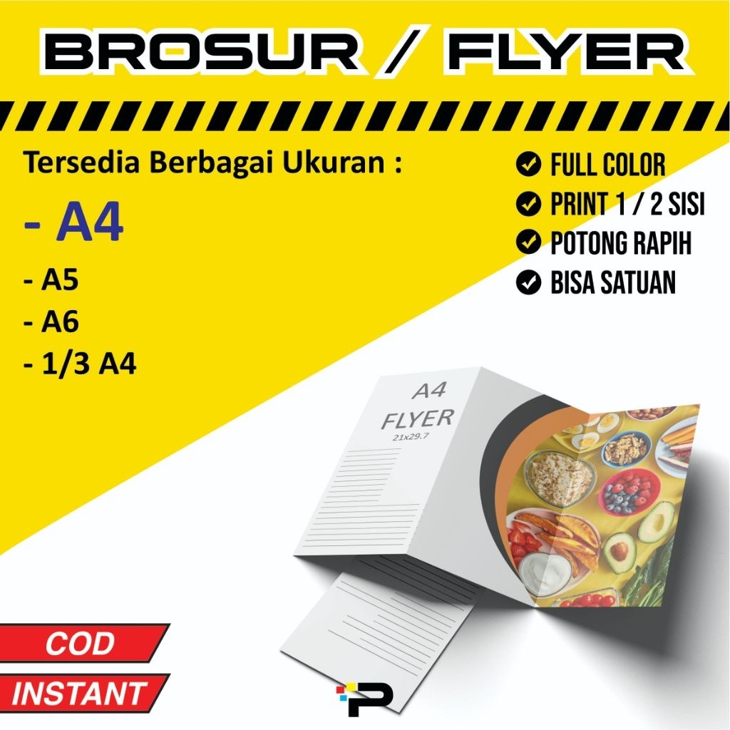 

Brosur / Flyer A4 Print Full Color 1 Sisi / 2 Sisi / Cetak Cepat COD