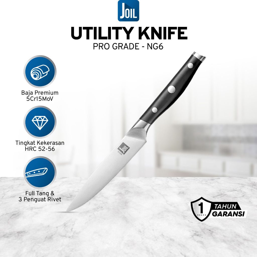 Joil Pisau Dapur Utility Knife 12 cm Stainless Steel NG6
