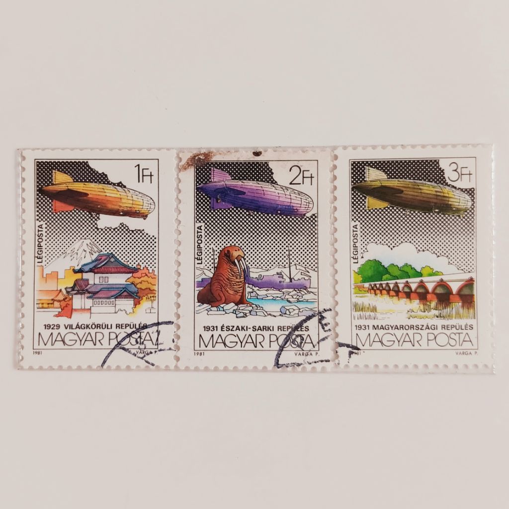 

(AG) Perangko Hongaria 1981 Zeppelin Set 3 pcs CTO