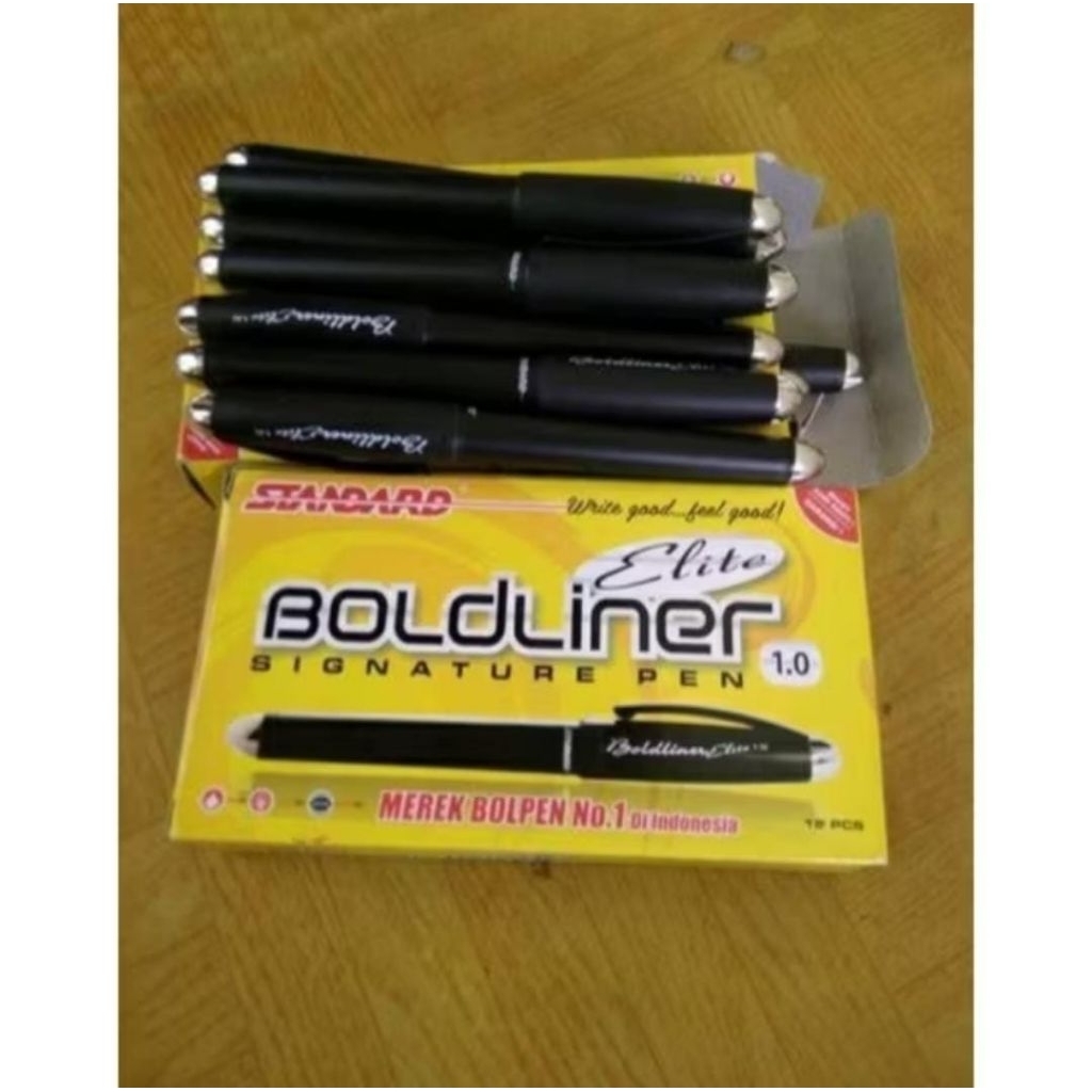 

BOX ISI 12] BALLPOINT STANDARD BOLDLINER HITAM / SIGNATURE PEN / SIGN PEN / PULPEN TANDA TANGAN