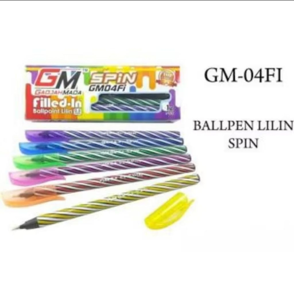

PER PCS] PULPEN GM SPIN GM-04FI HITAM / PULPEN LILIN BERKUALITAS / PULPEN NEVADA GM SPIN / PULPEN LILIN SPIN / BALLPOINT LILIN SPIN / BOLPEN LILIN SPIN / PULPEN LILIN MURAH / PULPEN MURAH BERKUALITAS
