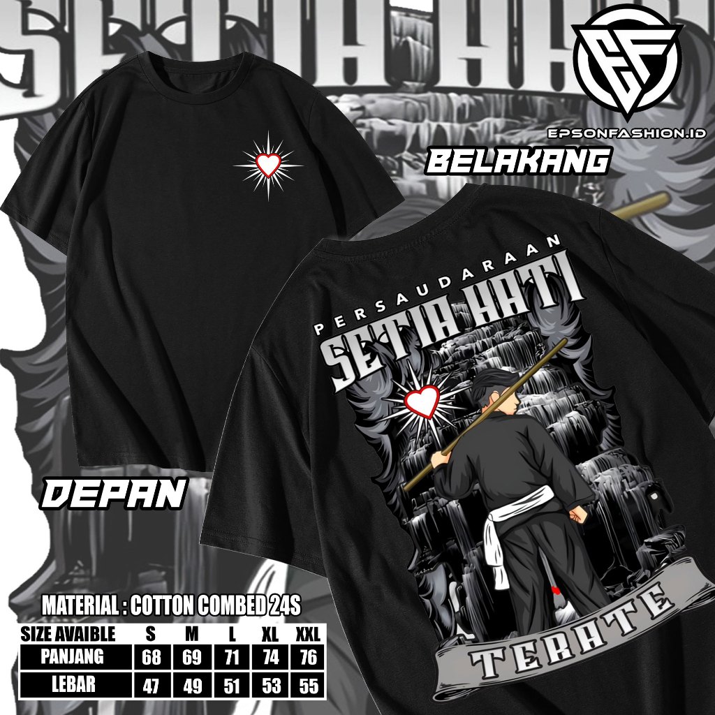 Kaos Psht Terbaru Distro Terate Baju Pria Keren Lambang Psht Tshirt warga sh Terate pencak Silat COD