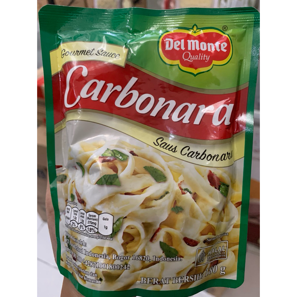 

Delmonte carbonara original & carbonara mushroom 180gr