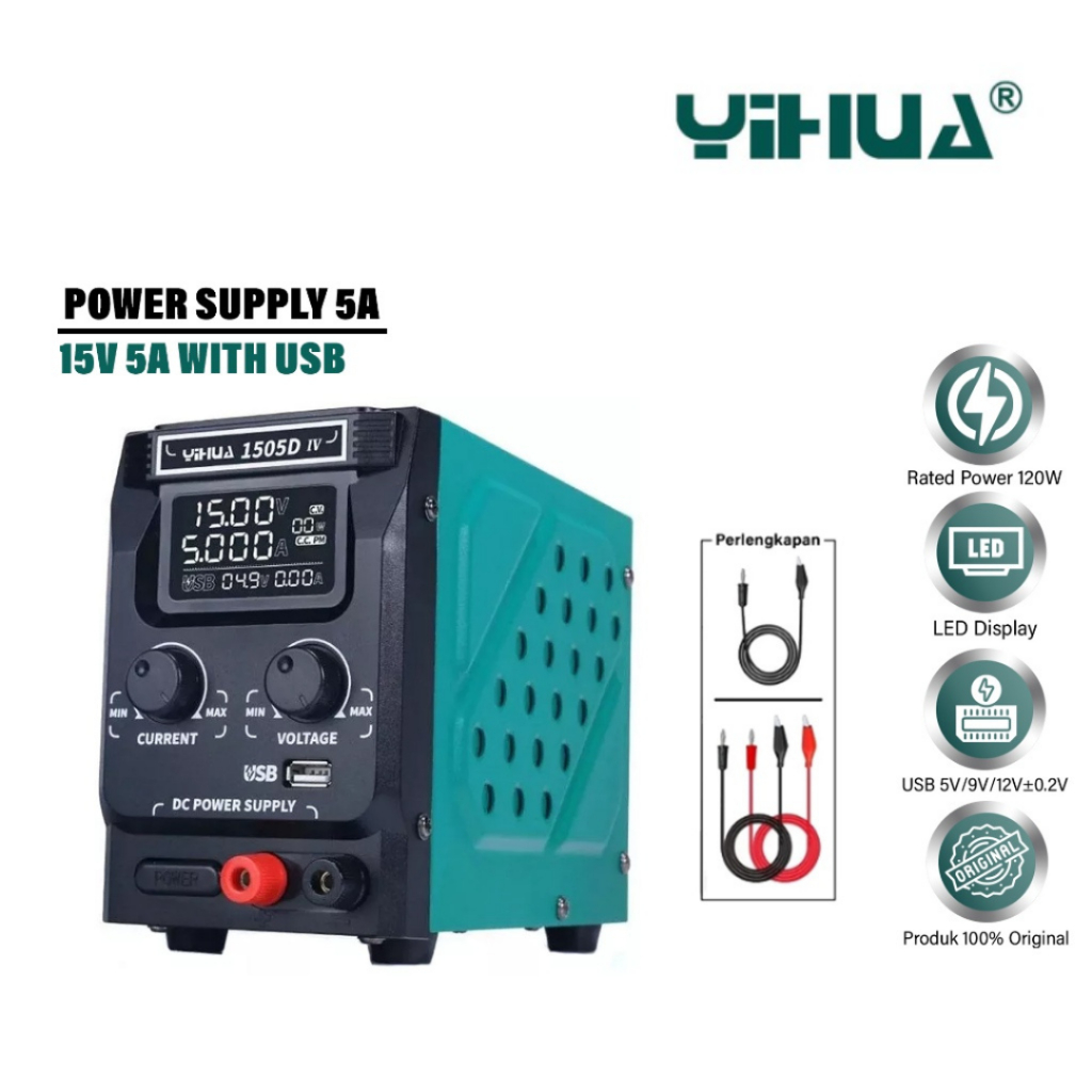 YIHUA 1505D-IV POWER SUPPLY WITH USB FAST CHARGER INTERFACE ORIGINAL