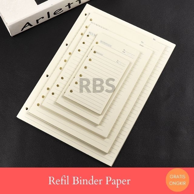 

Redbowstore - Refil Binder Paper A5 Isi Binder 6 Hole Ring Desain Line Lembar Kertas Stationery