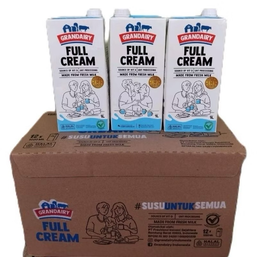 

Grandairy Full Cream UHT 1 Liter (1 Dus isi 12pcs)