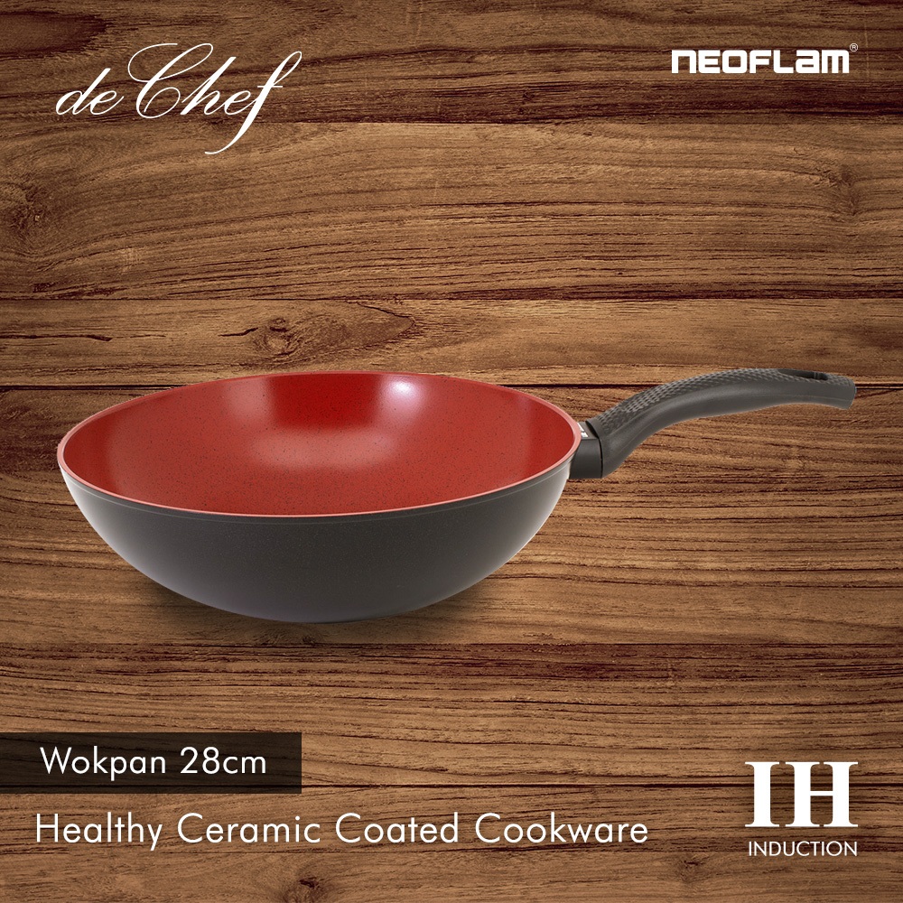 Neoflam DE CHEF Wok Pan / Panci Penggorengan Keramik Korea