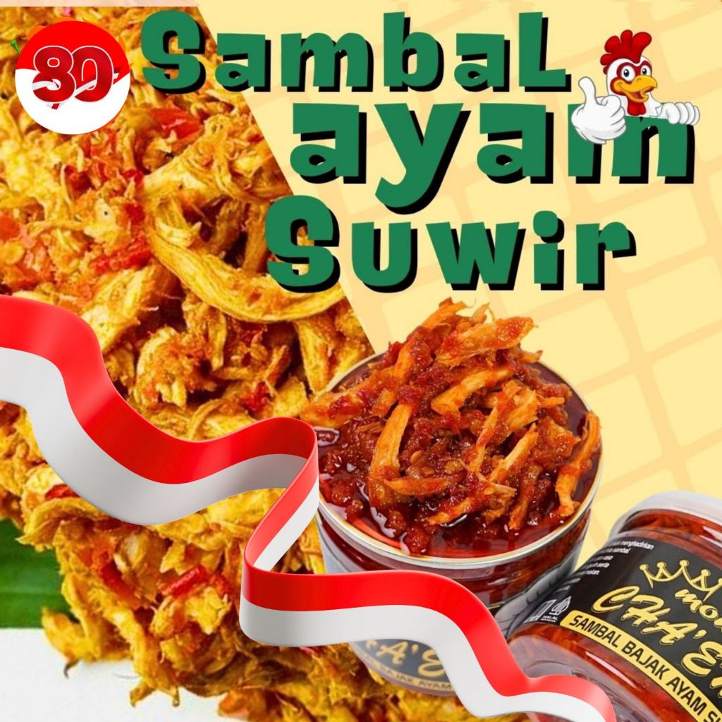 

Sambel Bajak Ayam Suwir Sambel Cabe Tomat Ayam Suwir Berat Halal Praktis / 130gr / 200gr 1kg / Sambal Mommy Cha'em