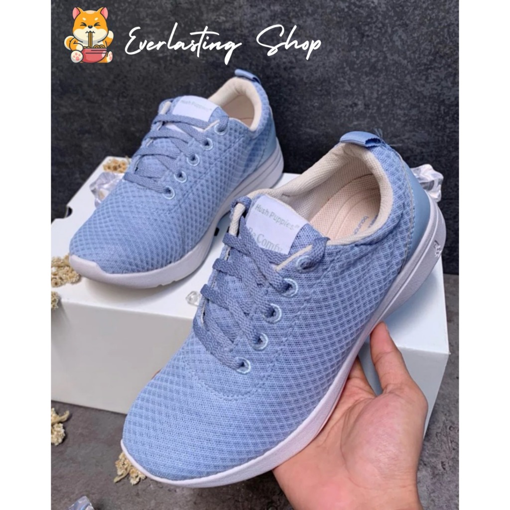 Hush Puppies Good Shoe Lace Light Blue Sepatu Casual Sneakers Pria Wanita Unisex Original Warna Biru