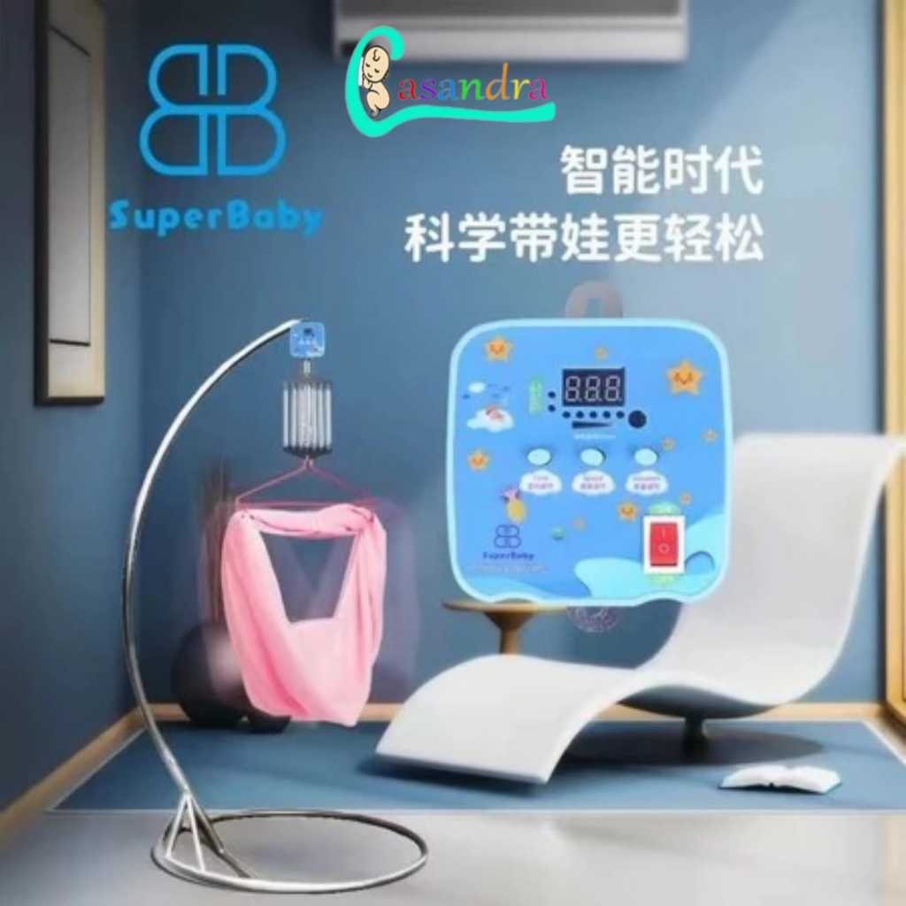 Super Baby Mesin Ayunan Cradle Bayi Elektrik Otomatis Remote Bluetooth / Super Baby Mesin Ayunan