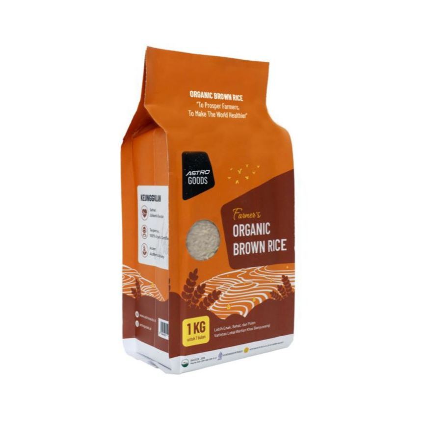 

Farmer's Organic Brown Rice Astro Goods 1kg Beras Farmer Organic