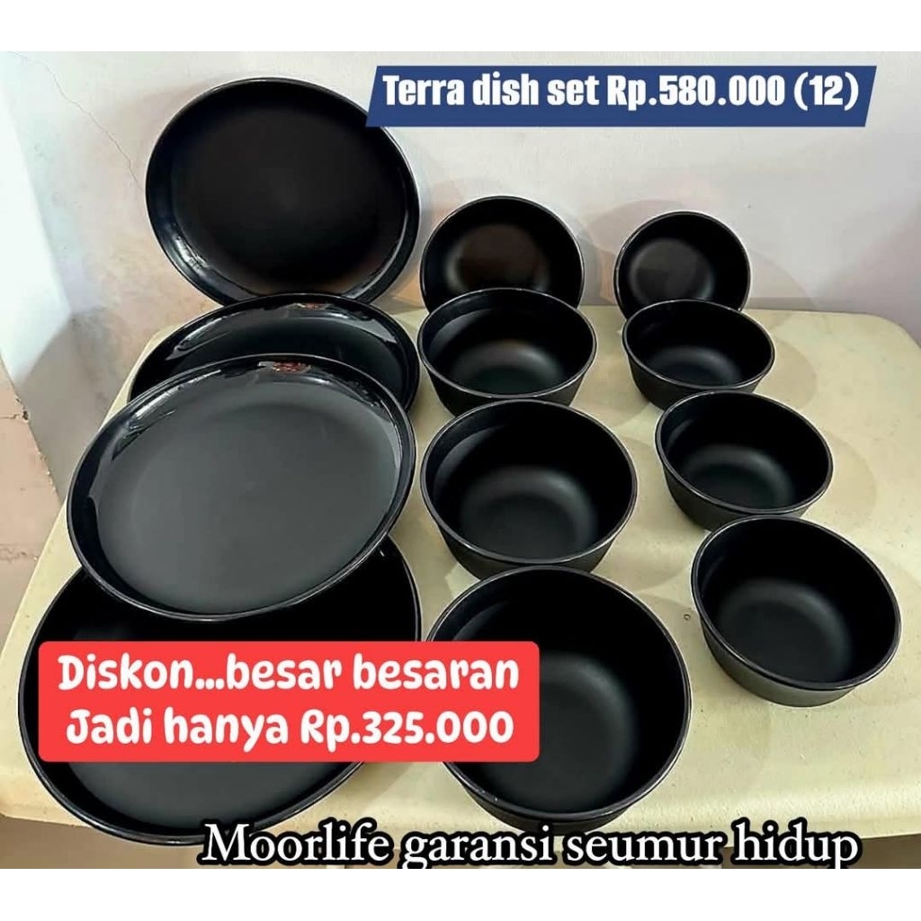 set piring bowl moorlife diskon ambyaaarrr