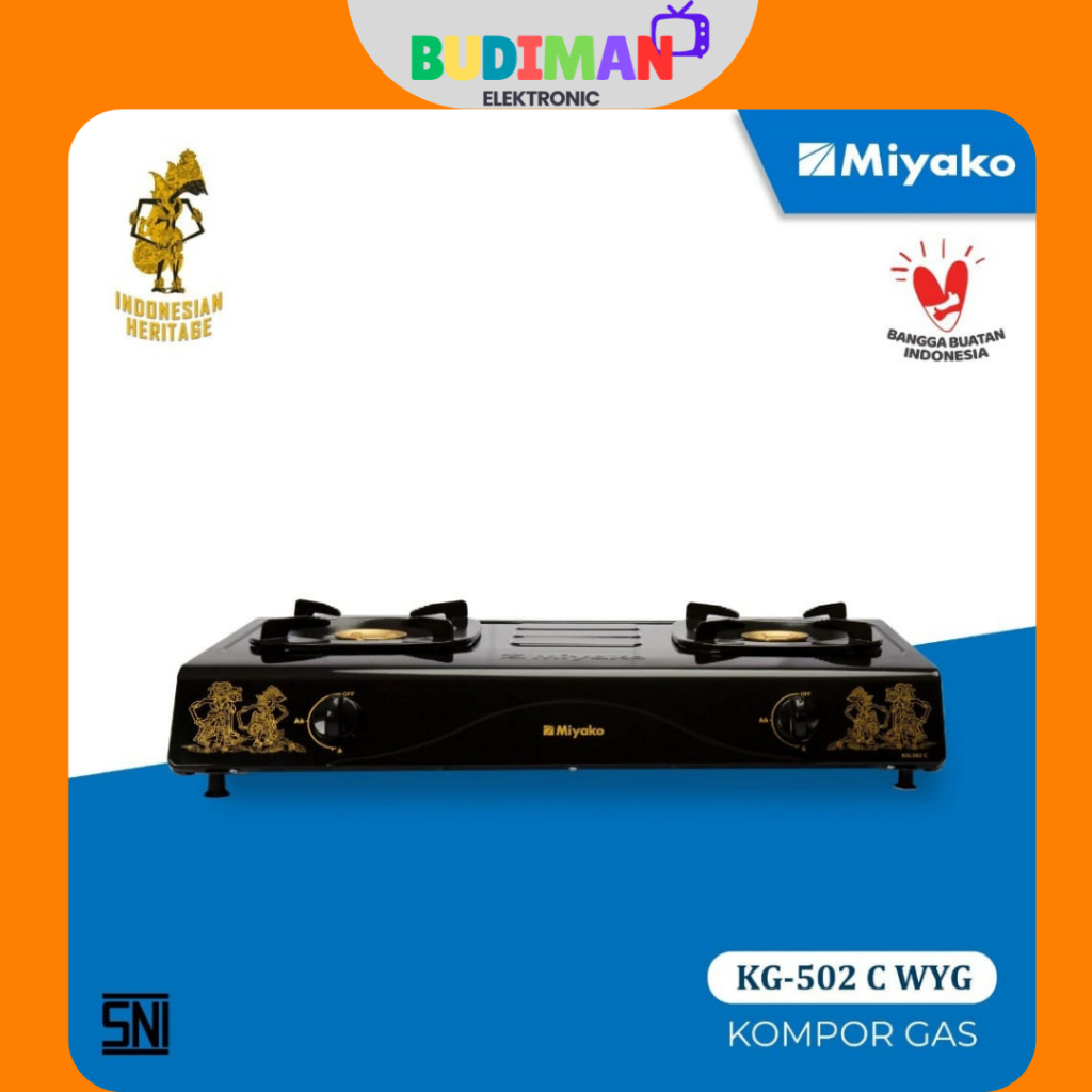 MIYAKO Kompor Gas 2 Tungku  KG-502C / KG502C WYG / KG-502 C