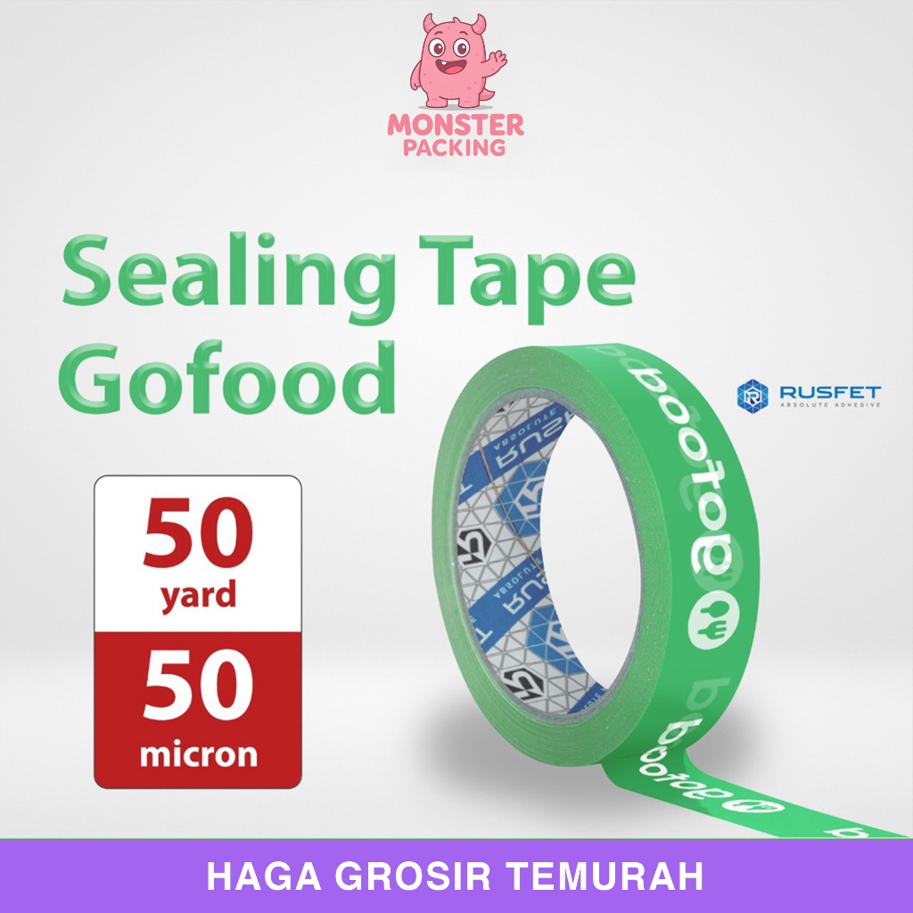 

LAKBAN GOFOOD 12mm x 50yard MAKANAN ONLINE ISOLASI SOLATIP / SATUAN