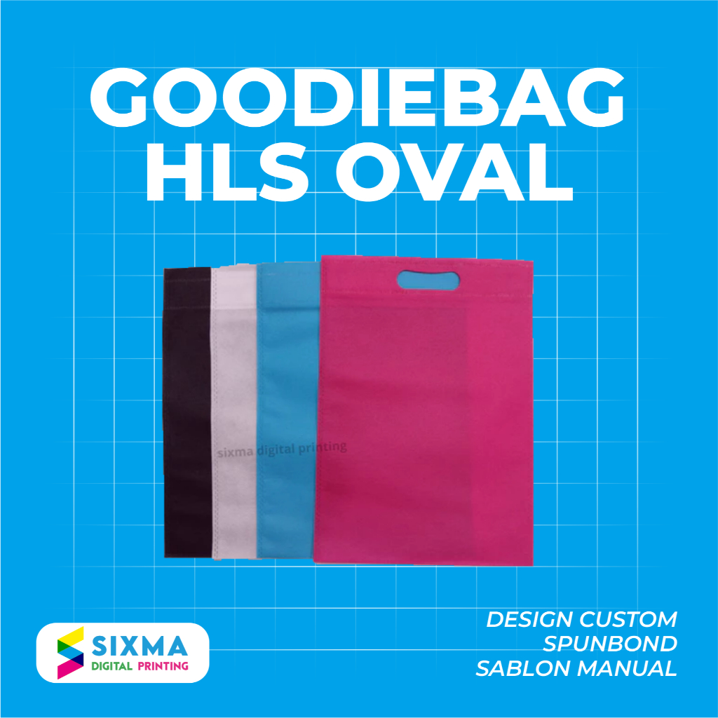 

GOODIEBAG HLS 65GSM OVAL TAS SPUNBOND 25X35X8