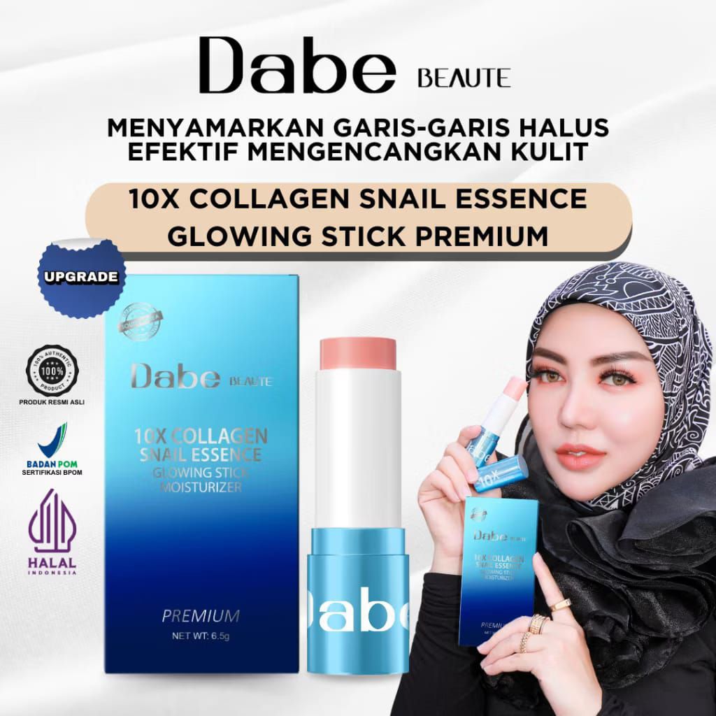 (LENDIR SIPUT) DABE BEAUTY SNAIL ESSENCE COLLAGEN GLOWING STICK