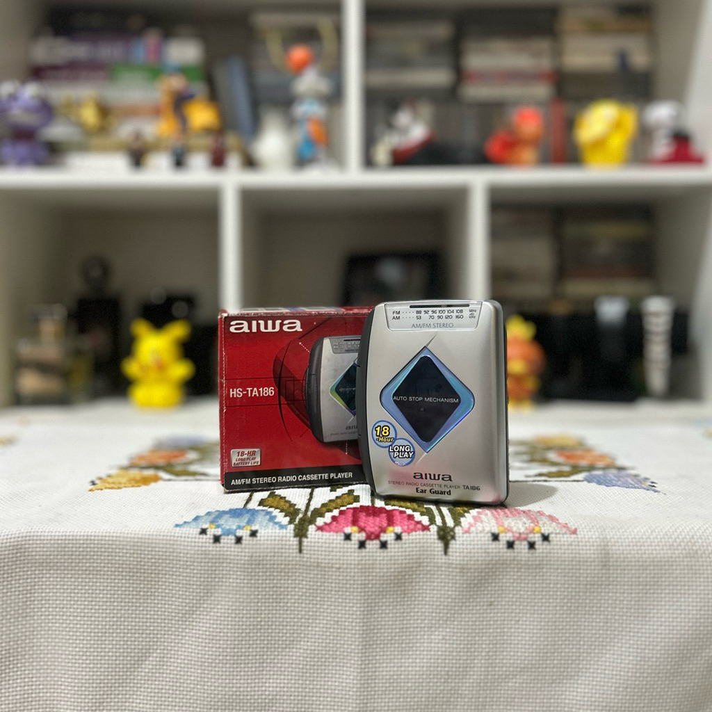 Walkman AIWA HS-TA186 – NOS, Lengkap Headphone & Manual Book