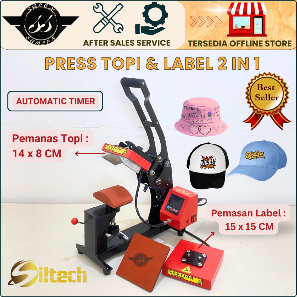 Mesin Press Topi & Label 2in1 / Mesin Press Topi & Logo