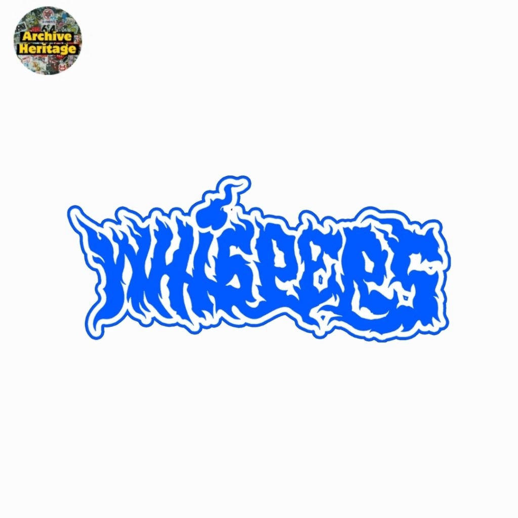 

sticker band Whispers hardcore bangkok evilcore logo stiker