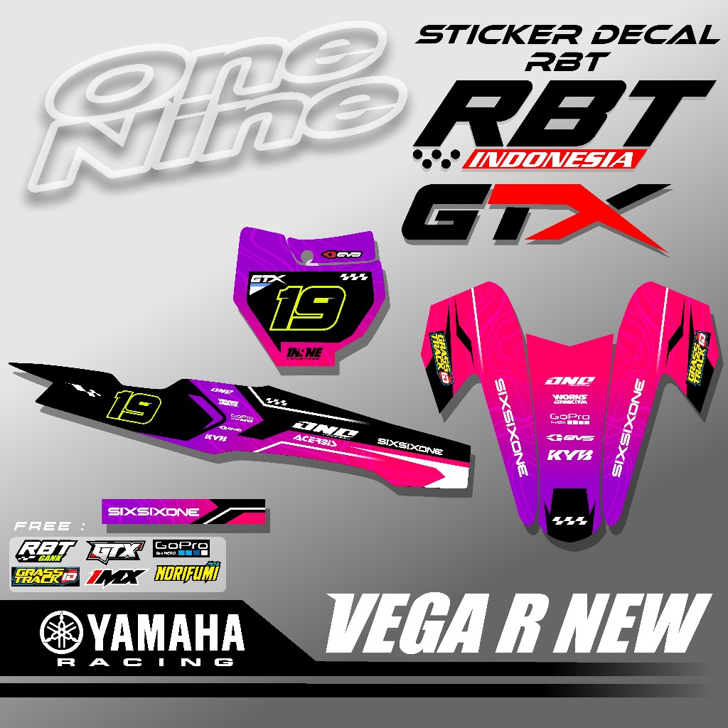 Decal Stiker Bebek Modif Trail RBT GTX Vega R New Full Body Modif Supermoto KTM OneNine Sticker X02