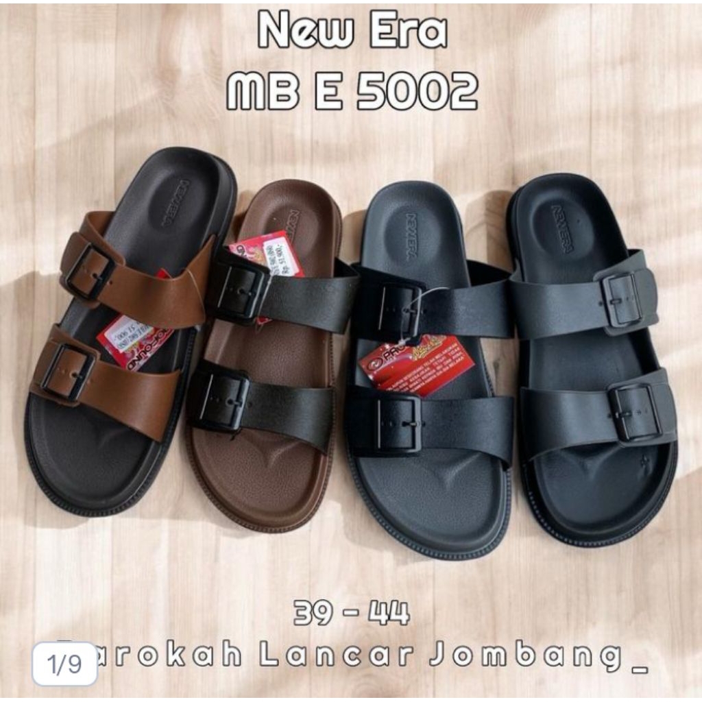 sandal selop newera pria dewasa bahan karet model elegan