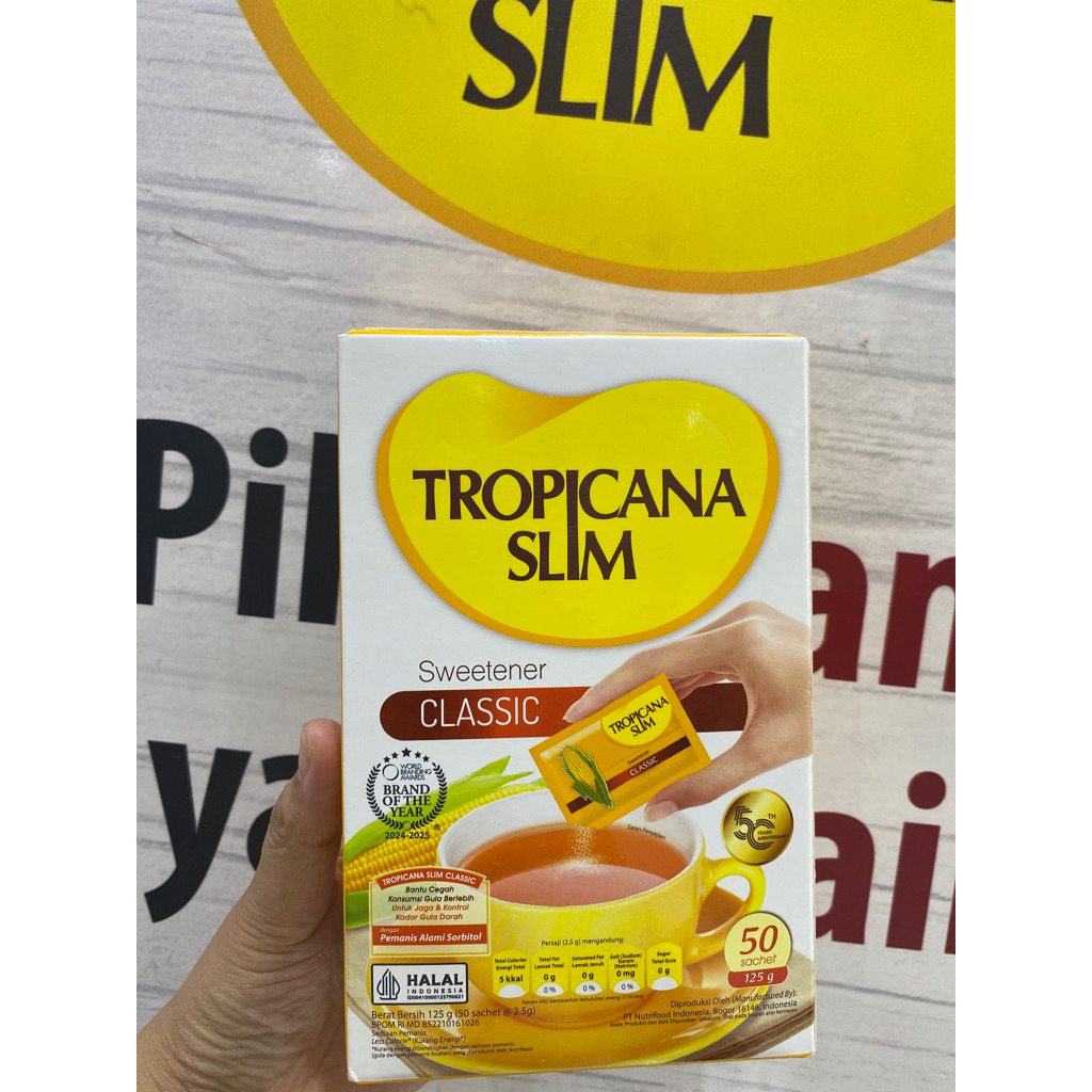 

Tropicana Slim Sweetener Classic 50’s