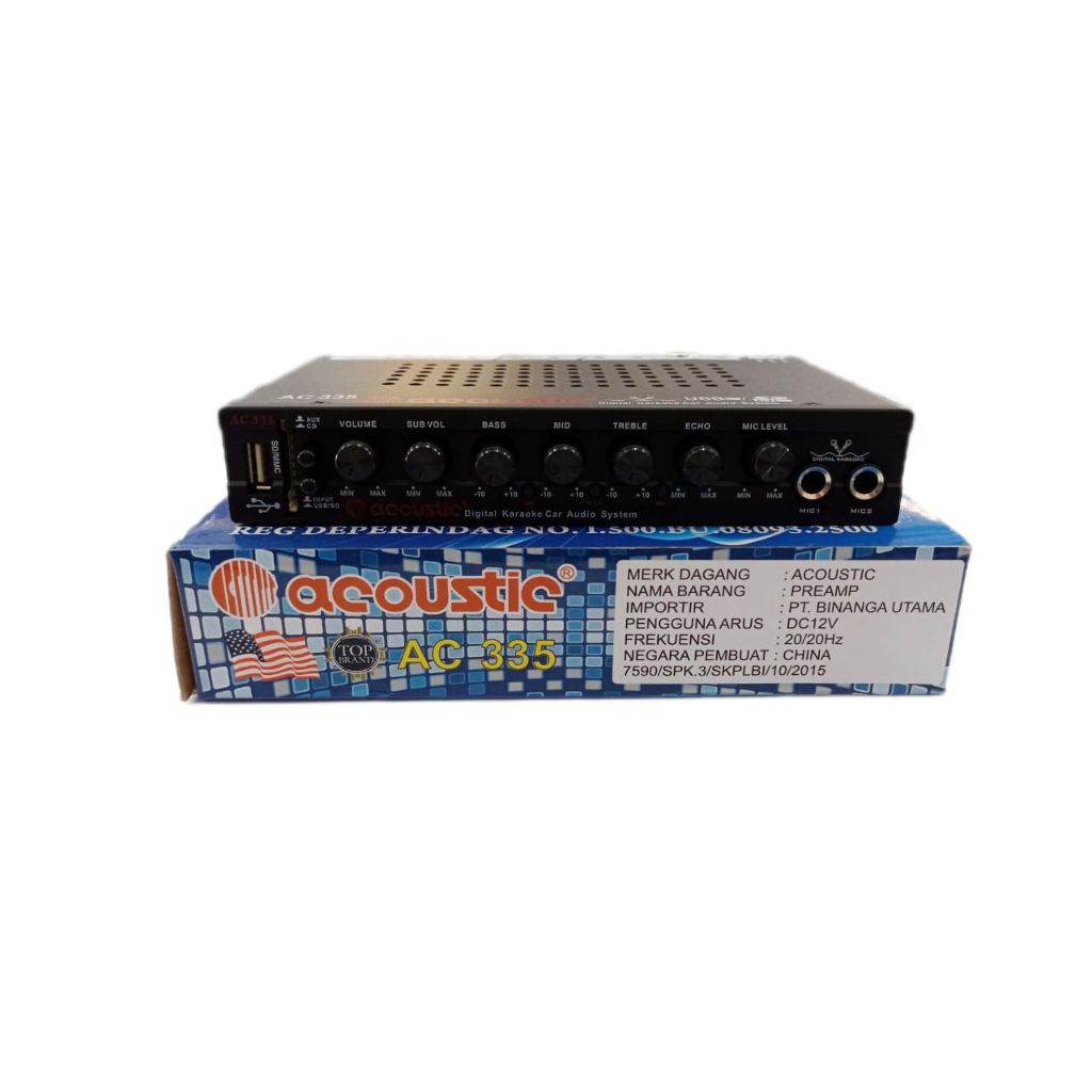 (rimp) AMPLIFIER EQUALIZER SISTEM KONTROL SUARA AUDIO MOBIL ACOUSTIC AC 335
