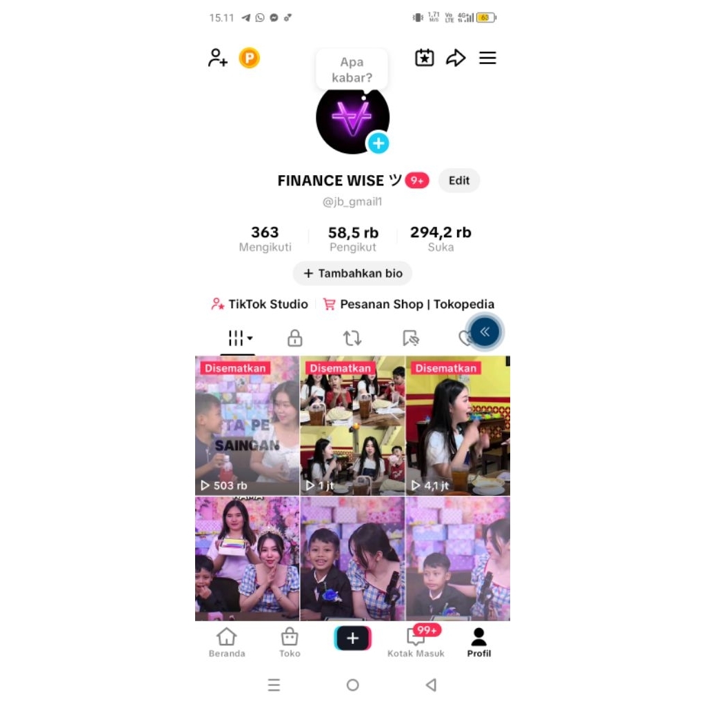 AKUN TIKTOK 50K FOLLOWERS REAL INDO