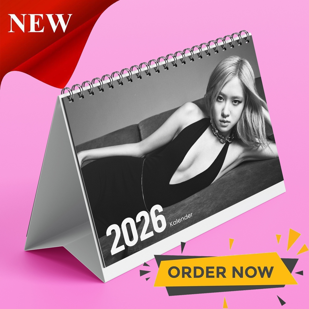 

A&M Kalender Rose BLACKPINK Kalender Meja Kalender 2026 Kalender K-POP