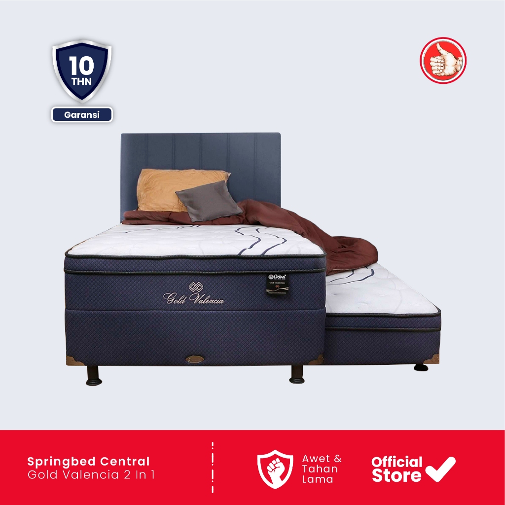 JEMPOL FURNITURE || KASUR SPRINGBED SORONG 2IN1 CENTRAL GOLD VALENCIA