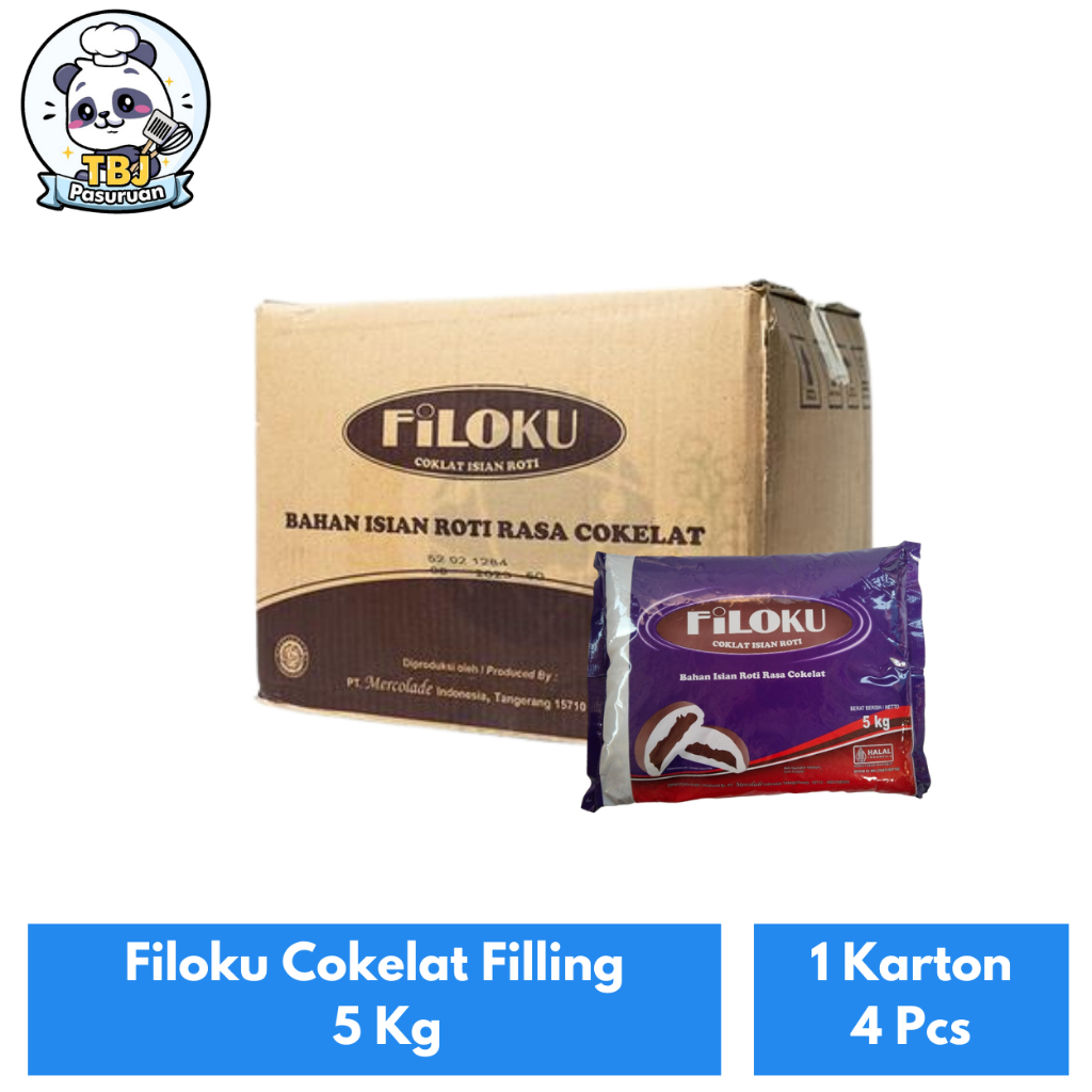

Filoku Cokelat Filling 5 Kg Kemasan 1 Karton Isi 4 Pcs