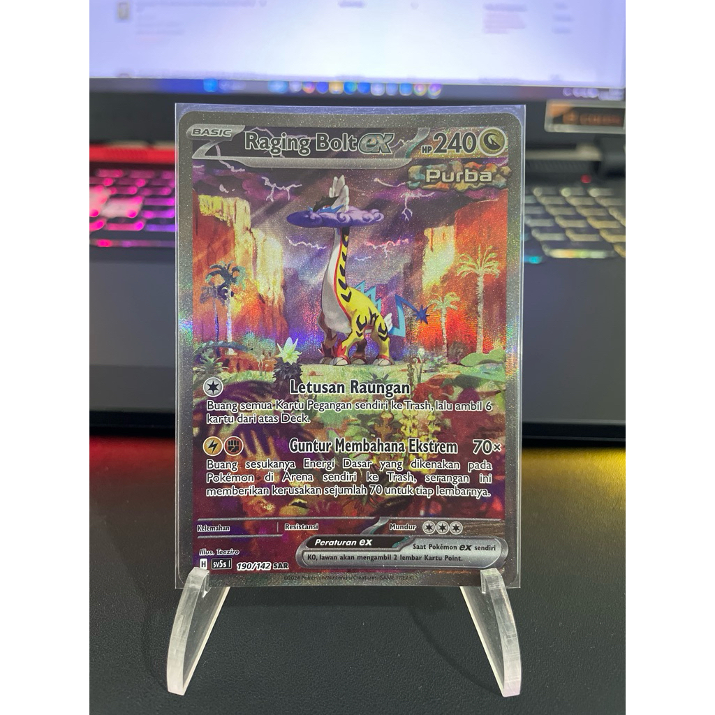 Pokemon TCG Indonesia sv5s Raging Bolt ex 190/142 SAR