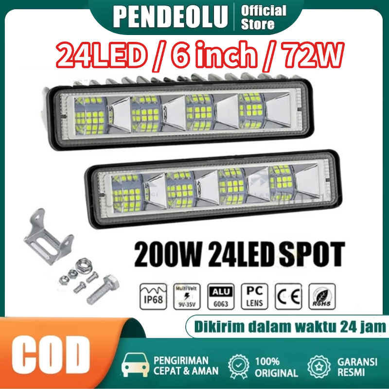 1pc Lampu Tembak CWL CREE 24 Mata LED & 16 Mata LED 12Volt Dan 24Volt Bahan Aluminium Lampu Mobil & 