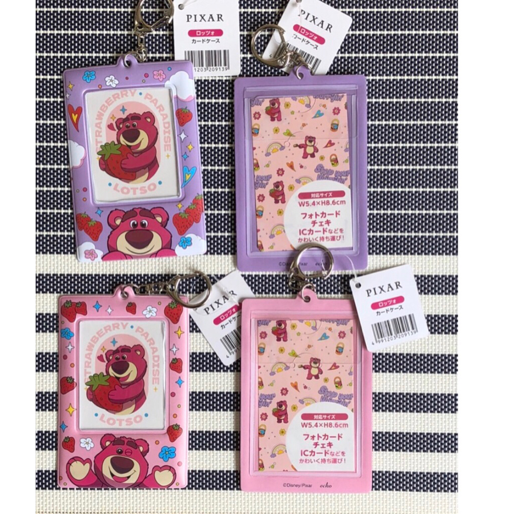 lotso disney pixar id case pass case card strawberry original japan