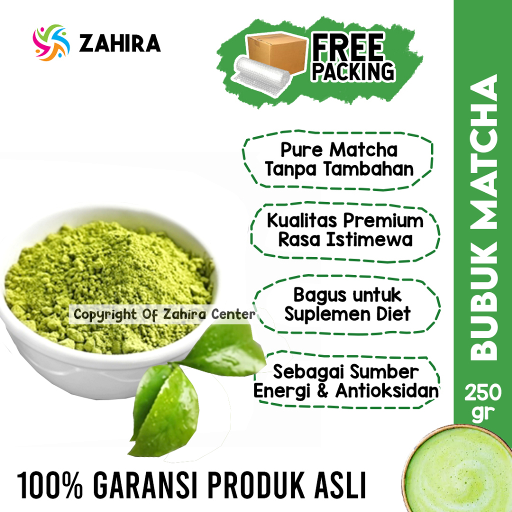

BUBUK MATCHA 250GR Kualitas PREMIUM Pure Murni Serbuk Minuman Kekinian Asli Dan Original