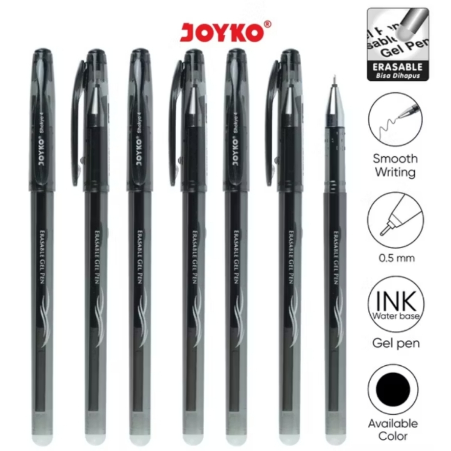 

Joyko Erasable Pulpen Gel Pen Bisa Dihapus Joyko GP-322 Shokyo 4 Gel 0.5 mm